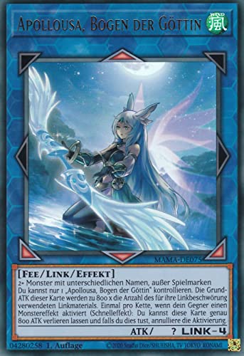 MAMA-DE075 - Apollousa, Bogen der Göttin - Ultra Rare - 1. Auflage - Deutsch - Magnificent Mavens - mit LMS Trading Fieldcenter-Karte Yugioh von LMS Trading