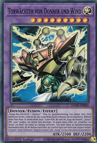 MAZE-DE004 - Torwächter von Donner und Wind - Super Rare - 1. Auflage - Deutsch - Maze of Memories - mit LMS Trading Fieldcenter-Karte Yugioh MAZE-DE004 - Torwächter von Donner und Wind - Super Rare - 1. Auflage - Deutsch - Maze of Memories - mit LMS Trading Fieldcenter-Karte Yugioh von LMS Trading