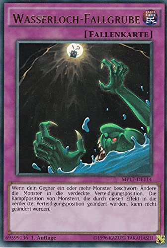 MP17-DE114 - Wasserloch-Fallgrube - Ultra Rare - 1. Auflage - DEUTSCH - 2017 Mega-Tin Mega Pack - mit LMS Trading Fieldcenter-Karte Yugioh von LMS Trading