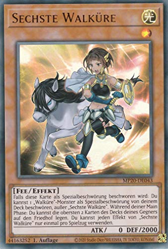 MP20-DE043 - Sechste Walküre - Ultra Rare - Reprint - Deutsch - 2020 Tin of Lost Memories Mega Pack - mit LMS Trading Fieldcenter-Karte Yugioh von LMS Trading