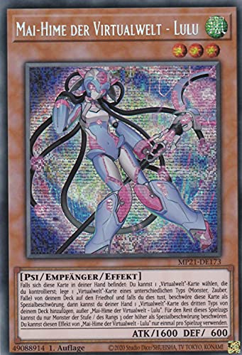 MP21-DE173 - Mai-Hime der Virtualwelt - Lulu - Secret Rare - Reprint - Deutsch - Megatin 2021 - mit LMS Trading Fieldcenter-Karte Yugioh von LMS Trading