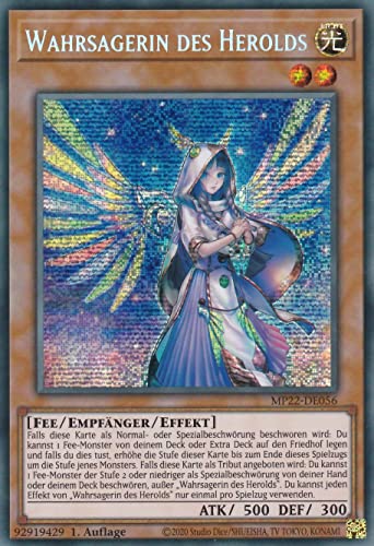 MP22-DE056 - Wahrsagerin des Herolds - Secret Rare - 1. Auflage - Deutsch - Mega Tin 2022 - mit LMS Trading Fieldcenter-Karte Yugioh von LMS Trading