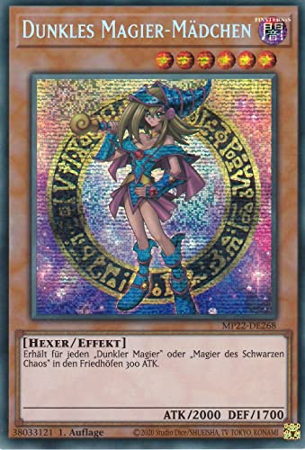 MP22-DE268 - Dunkles Magier-Mädchen - Secret Rare - 1. Auflage - Deutsch - Mega Tin 2022 - mit LMS Trading Fieldcenter-Karte Yugioh von LMS Trading