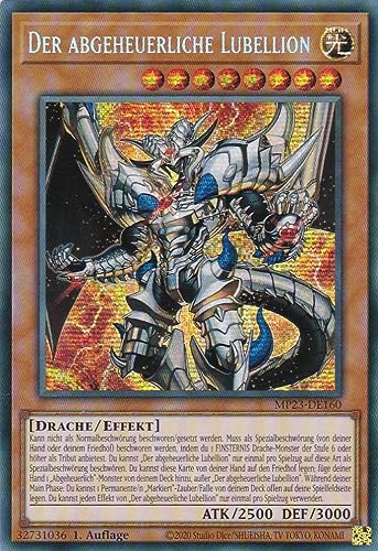 MP23-DE160 - Der abgeheuerliche Lubellion - Secret Rare - Deutsch - 1. Auflage - 25th Anniversary Tin: Dueling Heroes Mega Pack Einzelkarten - mit LMS Trading Fieldcenter-Karte von LMS Trading