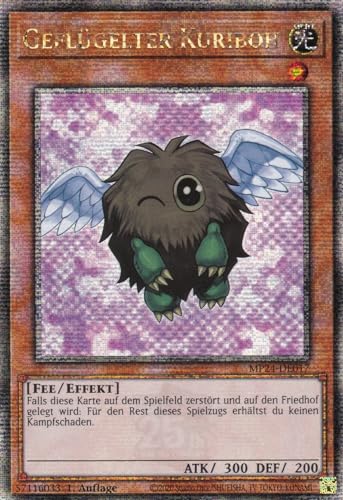 MP24-DE017 - Geflügelter Kuriboh#2 - Quarter Century Secret Rare - Deutsch - 1. Auflage - 25th Anniversary Tin: Dueling Mirrores - mit LMS Trading Fieldcenter-Karte Yugioh von LMS Trading