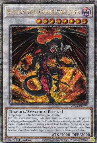 MP24-DE025 - Rotdrachen-Erzunterweltler - Quarter Century Secret Rare - Deutsch - 1. Auflage - 25th Anniversary Tin: Dueling Mirrores - mit LMS Trading Fieldcenter-Karte Yugioh von LMS Trading