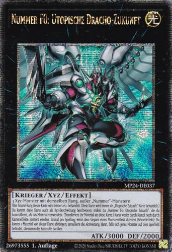 MP24-DE037 - Nummer F0: Utopische Dracho-Zukunft - Quarter Century Secret Rare - Deutsch - 1. Auflage - 25th Anniversary Tin: Dueling Mirrores - mit LMS Trading Fieldcenter-Karte Yugioh von LMS Trading