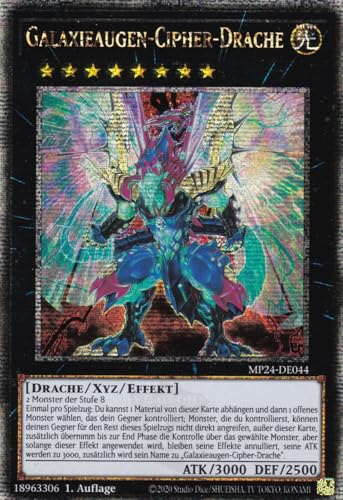 MP24-DE044 - Galaxieaugen-Cipher-Drache - Quarter Century Secret Rare - Deutsch - 1. Auflage - 25th Anniversary Tin: Dueling Mirrores - mit LMS Trading Fieldcenter-Karte Yugioh von LMS Trading