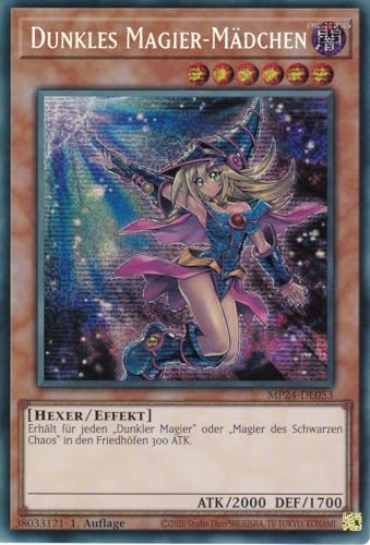 MP24-DE053 - Dunkles Magier-Mädchen - Secret Rare - Deutsch - 1. Auflage - 25th Anniversary Tin: Dueling Mirrores - mit LMS Trading Fieldcenter-Karte Yugioh von LMS Trading