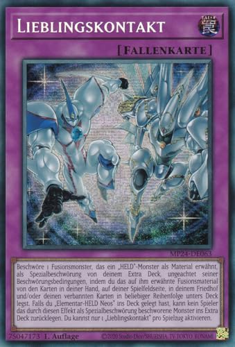 MP24-DE063 - Lieblingskontakt - Secret Rare - Deutsch - 1. Auflage - 25th Anniversary Tin: Dueling Mirrores - mit LMS Trading Fieldcenter-Karte Yugioh von LMS Trading