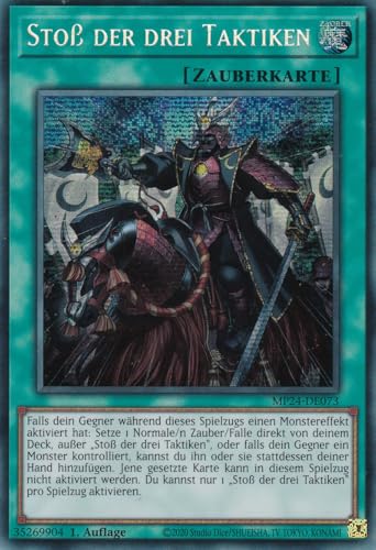 MP24-DE073 - Stoß der DREI Taktiken - Secret Rare - Deutsch - 1. Auflage - 25th Anniversary Tin: Dueling Mirrores - mit LMS Trading Fieldcenter-Karte Yugioh MP24-DE073 - Stoß der DREI Taktiken - Secret Rare - Deutsch - 1. Auflage - 25th Anniversary Tin: Dueling Mirrores - mit LMS Trading Fieldcenter-Karte Yugioh von LMS Trading