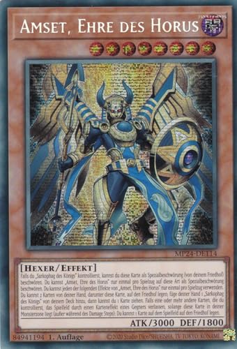 MP24-DE114 - Amset, Ehre des Horus - Secret Rare - Deutsch - 1. Auflage - 25th Anniversary Tin: Dueling Mirrores - mit LMS Trading Fieldcenter-Karte Yugioh von LMS Trading