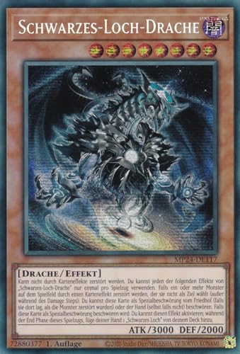 MP24-DE117 - Schwarzes-Loch-Drache - Secret Rare - Deutsch - 1. Auflage - 25th Anniversary Tin: Dueling Mirrores - mit LMS Trading Fieldcenter-Karte Yugioh von LMS Trading