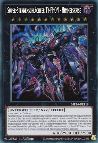 MP24-DE119 - Super-Sternenschlächter TY-PHON - Himmelskrise - Secret Rare - Deutsch - 1. Auflage - 25th Anniversary Tin: Dueling Mirrores - mit LMS Trading Fieldcenter-Karte Yugioh von LMS Trading