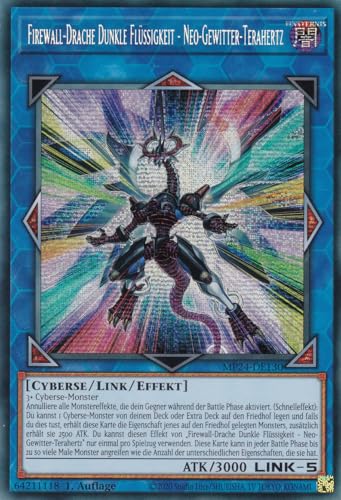 MP24-DE130 - Firewall-Drache Dunkle Flüssigkeit - Neo-Gewitter-Terahertz - Secret Rare - Deutsch - 1. Auflage - 25th Anniversary Tin: Dueling Mirrores - mit LMS Trading Fieldcenter-Karte Yugioh von LMS Trading