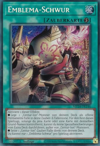 MP24-DE146 - Emblema-Schwur - Secret Rare - Deutsch - 1. Auflage - 25th Anniversary Tin: Dueling Mirrores - mit LMS Trading Fieldcenter-Karte Yugioh von LMS Trading