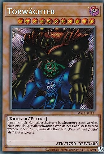 MRD-DE000 - Torwächter - Secret Rare - Reprint - Deutsch - Metal Raiders (25th Anniversary Edition) - mit LMS Trading Fieldcenter-Karte Yugioh von LMS Trading