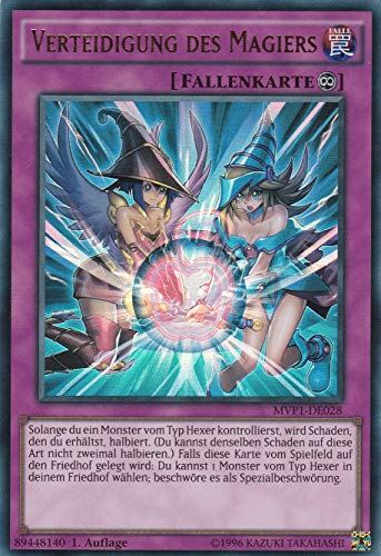 MVP1-DE028 - Verteidigung des Magiers - Ultra Rare - Deutsch - The Dark Side of Dimensions Movie Pack - mit LMS Trading Fieldcenter-Karte Yugioh von LMS Trading