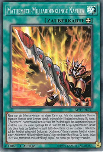 MYFI-DE011 - Mathemech – Milliardenklinge Nayuta - Super Rare - 1. Auflage - Deutsch - Mystic Fighters - mit LMS Trading Fieldcenter-Karte Yugioh von LMS Trading