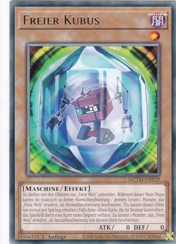 MZTM-DE039 - Freier Kubus - Rare - Deutsch - 1. Auflage - Maze of The Master - mit LMS Trading Fieldcenter-Karte Yugioh von LMS Trading