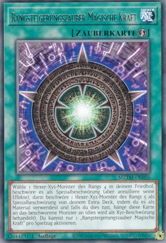 MZTM-DE056 - Rangsteigerungszauberer Magische Kraft - Rare - Deutsch - 1. Auflage - Maze of The Master - mit LMS Trading Fieldcenter-Karte Yugioh von LMS Trading