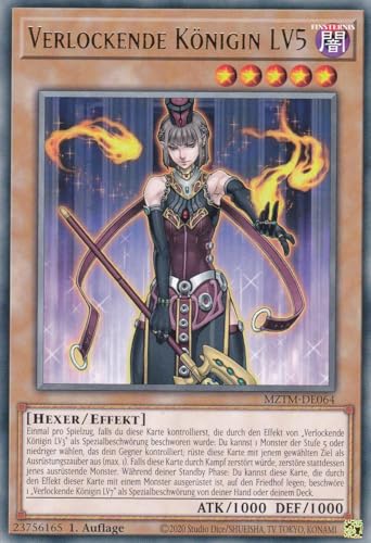 MZTM-DE064 - Verlockende Königin LV5 - Rare - Deutsch - 1. Auflage - Maze of The Master - mit LMS Trading Fieldcenter-Karte Yugioh von LMS Trading