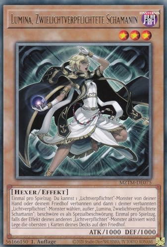 MZTM-DE075 - Lumina, Zwielichtverpflichtete Schamanin - Rare - Deutsch - 1. Auflage - Maze of The Master - mit LMS Trading Fieldcenter-Karte Yugioh von LMS Trading