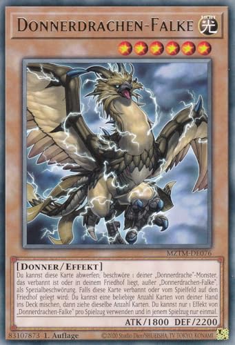 MZTM-DE076 - Donnerdrachen-Falke - Rare - Deutsch - 1. Auflage - Maze of The Master - mit LMS Trading Fieldcenter-Karte Yugioh von LMS Trading