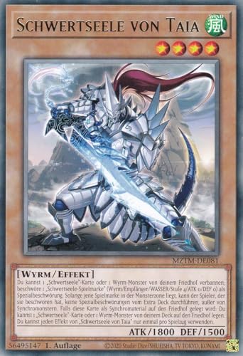 MZTM-DE081 - Schwertseele von Taia - Rare - Deutsch - 1. Auflage - Maze of The Master - mit LMS Trading Fieldcenter-Karte Yugioh von LMS Trading