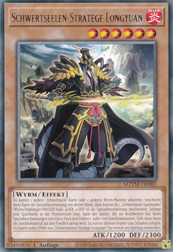 MZTM-DE082 - Schwertseelen-Stratege Longyuan - Rare - Deutsch - 1. Auflage - Maze of The Master - mit LMS Trading Fieldcenter-Karte Yugioh von LMS Trading