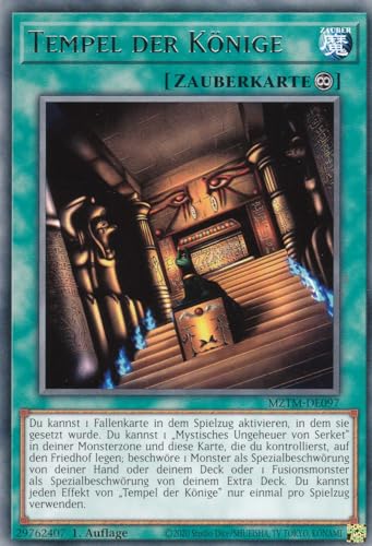 MZTM-DE097 - Tempel der Könige - Rare - Deutsch - 1. Auflage - Maze of The Master - mit LMS Trading Fieldcenter-Karte Yugioh von LMS Trading