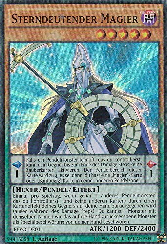 PEVO-DE011 - Sterndeutender Magier - Super Rare - 1. Auflage - DEUTSCH - Pendulum Evolution - mit LMS Trading Fieldcenter-Karte Yugioh von LMS Trading