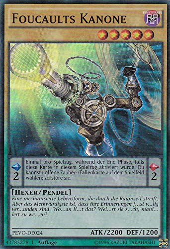 PEVO-DE024 - Foucaults Kanone - Super Rare - 1. Auflage - DEUTSCH - Pendulum Evolution - mit LMS Trading Fieldcenter-Karte Yugioh von LMS Trading