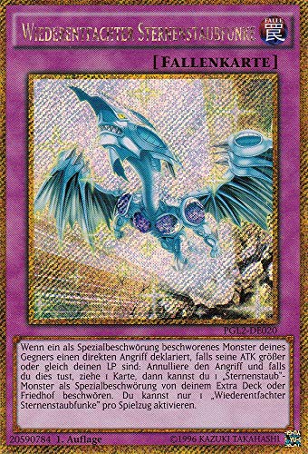 PGL2-DE020 - Wiederentfachter Sternenstaubfunke - Gold Secret Rare - Deutsch - Premium Gold 2 - mit LMS Trading Fieldcenter-Karte Yugioh von LMS Trading