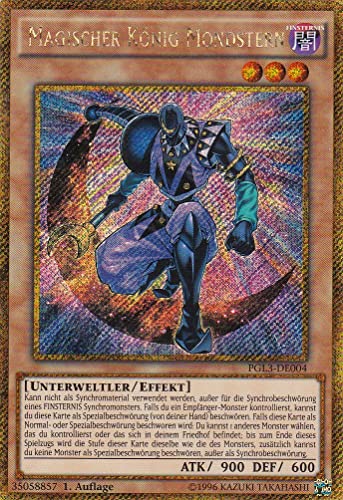 PGL3-DE004 - Magischer König Mondstern - Gold Secret Rare - Deutsch - Premium Gold: Infinite Gold - mit LMS Trading Fieldcenter-Karte Yugioh von LMS Trading