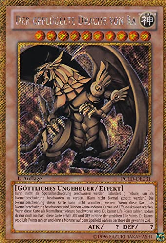 PGLD-DE031 - Der geflügelte Drache von Ra - Gold Secret Rare - Deutsch - Premium Gold - mit LMS Trading Fieldcenter-Karte Yugioh von LMS Trading