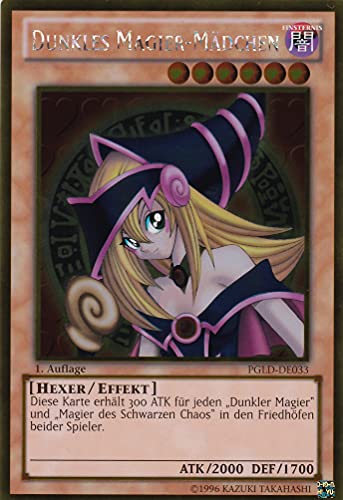 PGLD-DE033 - Dunkles Magier-Mädchen - Gold Rare - Deutsch - Premium Gold - mit LMS Trading Fieldcenter-Karte Yugioh von LMS Trading