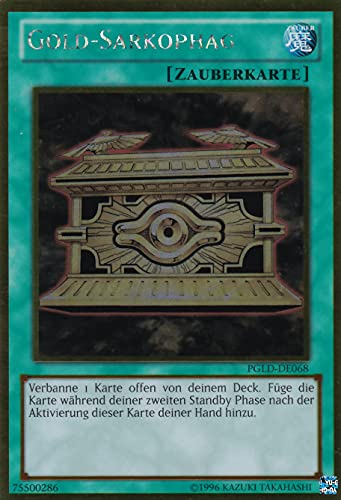 PGLD-DE068 - Gold-Sarkophag - Gold Rare - Deutsch - Premium Gold - mit LMS Trading Fieldcenter-Karte Yugioh von LMS Trading