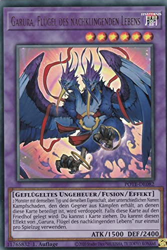 POTE-DE082 - Garura, Flügel des nachklingenden Lebens - Ultra Rare - 1. Auflage - Deutsch - Power of The Elements - mit LMS Trading Fieldcenter-Karte Yugioh von LMS Trading