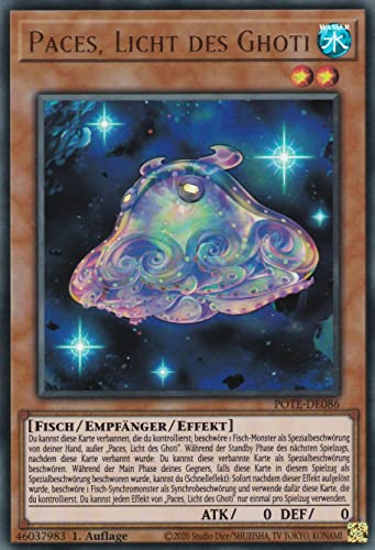 POTE-DE086 - Paces, Licht des Ghoti - Ultra Rare - 1. Auflage - Deutsch - Power of The Elements - mit LMS Trading Fieldcenter-Karte Yugioh von LMS Trading