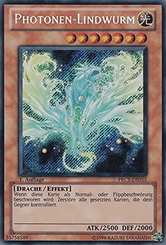 PRC1-DE015 - Photonen-Lindwurm - Secret Rare - Deutsch - Premium Collection - mit LMS Trading Fieldcenter-Karte Yugioh von LMS Trading