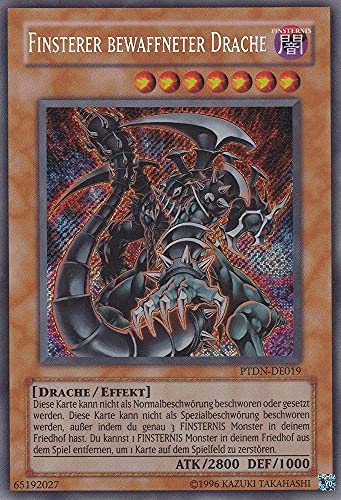 PTDN-DE019 - Finsterer bewaffneter Drache - Secret Rare - Deutsch - Phantom Darkness - mit LMS Trading Fieldcenter-Karte Yugioh von LMS Trading