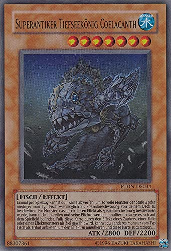 PTDN-DE034 - Superantiker Tiefseekönig Coelacanth - Ultra Rare - Deutsch - Phantom Darkness - mit LMS Trading Fieldcenter-Karte Yugioh von LMS Trading