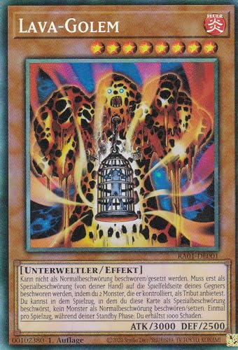 RA01-DE001 - Lava-Golem - Collectors Rare - 1. Auflage - DEUTSCH - 25th Anniversary Rarity Collection - mit LMS Trading Fieldcenter-Karte Yugioh von LMS Trading