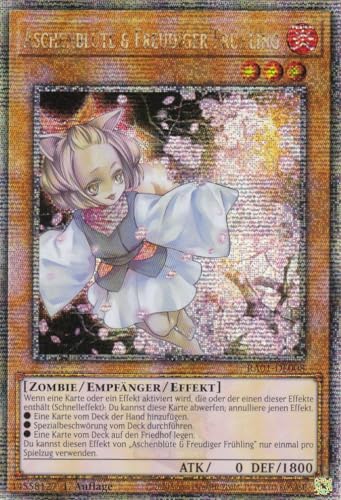 RA01-DE008 - Aschenblüte & Freudiger Frühling - Quarter Century Secret Rare - 1. Auflage - DEUTSCH - 25th Anniversary Rarity Collection - mit LMS Trading Fieldcenter-Karte Yugioh von LMS Trading