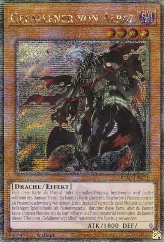 RA01-DE021 - Gefallener von Albaz - Quarter Century Secret Rare - 1. Auflage - DEUTSCH - 25th Anniversary Rarity Collection - mit LMS Trading Fieldcenter-Karte Yugioh von LMS Trading