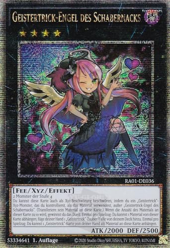 RA01-DE036 - Geistertrick-Engel des Schabernacks - Quarter Century Secret Rare - 1. Auflage - DEUTSCH - 25th Anniversary Rarity Collection - mit LMS Trading Fieldcenter-Karte Yugioh von LMS Trading