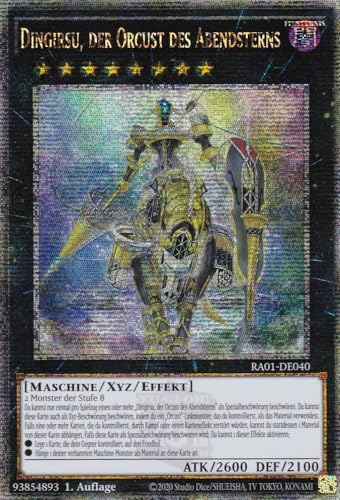 RA01-DE040 - Dingirsu, der Orcust des Abendsterns - Quarter Century Secret Rare - 1. Auflage - DEUTSCH - 25th Anniversary Rarity Collection - mit LMS Trading Fieldcenter-Karte Yugioh von LMS Trading