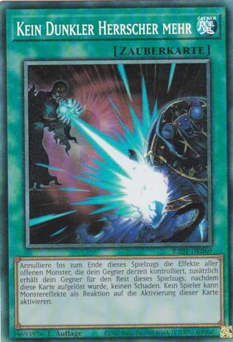 RA01-DE060 - Kein Dunkler Herrscher mehr - Collectors Rare - 1. Auflage - DEUTSCH - 25th Anniversary Rarity Collection - mit LMS Trading Fieldcenter-Karte Yugioh von LMS Trading