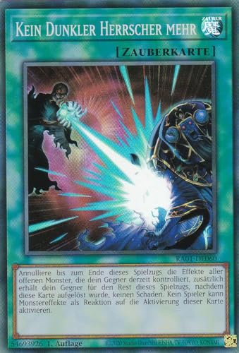 RA01-DE060 - Kein Dunkler Herrscher mehr - Super Rare - 1. Auflage - DEUTSCH - 25th Anniversary Rarity Collection - mit LMS Trading Fieldcenter-Karte Yugioh RA01-DE060 - Kein Dunkler Herrscher mehr - Super Rare - 1. Auflage - DEUTSCH - 25th Anniversary Rarity Collection - mit LMS Trading Fieldcenter-Karte Yugioh von LMS Trading